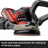 EINHELL Lijadora excéntrica profesional inalámbrica TP-RS 18/32 Li BL-Solo, 18 voltios, Lijadora orbital rojo/Negro