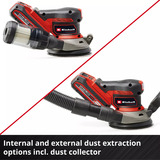 EINHELL Lijadora excéntrica profesional inalámbrica TP-RS 18/32 Li BL-Solo, 18 voltios, Lijadora orbital rojo/Negro