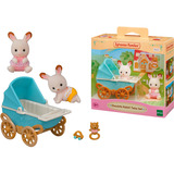 EPOCH Sylvanian Families - Gemelos Conejos de Chocolate con Cochecito, Juegos de construcción 