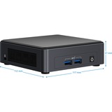 Intel® NUC 11 Pro UCFF Negro i3-1115G4, Barebone negro, UCFF, Mini PC barebone, DDR4-SDRAM, M.2, Wi-Fi 6 (802.11ax), 15 W