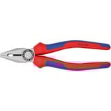 KNIPEX 03 02 200 Alicates de electricista alicate, Alicates combi azul, Alicates de electricista, 1,6 cm, Acero, Vinilo, Azul/Rojo, 20 cm