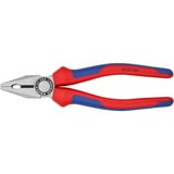 KNIPEX 03 02 200 Alicates de electricista alicate, Alicates combi azul, Alicates de electricista, 1,6 cm, Acero, Vinilo, Azul/Rojo, 20 cm