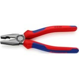 KNIPEX 03 02 200 Alicates de electricista alicate, Alicates combi azul, Alicates de electricista, 1,6 cm, Acero, Vinilo, Azul/Rojo, 20 cm