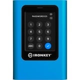Kingston IronKey 7680GB Vault Privacy 80 XTS-AES 256-bit SSD externo cifrado, Unidad de estado sólido azul/Negro, 7,68 TB, USB Tipo C, 3.2 Gen 1 (3.1 Gen 1), 230 MB/s, Protección mediante contraseña, Azul
