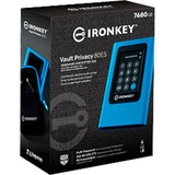 Kingston IronKey Vault Privacy 80 7.68 TB, Unidad de estado sólido azul/Negro