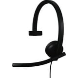 Logitech H570E Auriculares Alámbrico Diadema Oficina/Centro de llamadas USB Tipo C Negro, Auriculares con micrófono negro, Alámbrico, Oficina/Centro de llamadas, 89 g, Auriculares, Negro