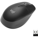 Logitech M190 Ratones, Ratón negro/Antracita, Ambidextro, Óptico, RF inalámbrico, 1000 DPI, Carbón vegetal