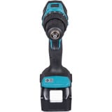 Makita Taladro atornillador percutor a batería DHP490Z, 18 Voltios, Martillo atornillador azul/Negro
