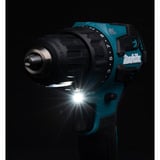 Makita Taladro atornillador percutor a batería DHP490Z, 18 Voltios, Martillo atornillador azul/Negro