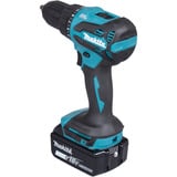 Makita Taladro atornillador percutor a batería DHP490Z, 18 Voltios, Martillo atornillador azul/Negro
