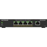 Netgear 5-Port Gigabit Ethernet PoE+ Plus Switch (GS305EP) Gestionado L2/L3 Gigabit Ethernet (10/100/1000) Energía sobre Ethernet (PoE) Negro, Interruptor/Conmutador negro, Gestionado, L2/L3, Gigabit Ethernet (10/100/1000), Bidireccional completo (Full duplex), Energía sobre Ethernet (PoE)