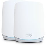 Netgear Orbi RBK762S Tribanda (2,4 GHz/5 GHz/5 GHz) Wi-Fi 6 (802.11ax) Blanco 5 Interno, Enrutador de malla blanco, Blanco, Interno, Sistema de malla, 350 m², Tribanda (2,4 GHz/5 GHz/5 GHz), Wi-Fi 6 (802.11ax)