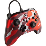 PowerA Enhanced Wired Camuflaje USB Gamepad Xbox Series S, Xbox Series X camuflaje/Rojo, Gamepad, Xbox Series S, Xbox Series X, Botón Compartir, Alámbrico, USB, Micro-USB B