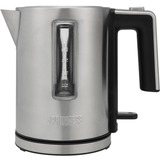 Princess Hervidor Deluxe 236045, Hervidor de agua acero fino/Negro, 1 L, 2200 W, Negro, Acero inoxidable, Acero inoxidable, Indicador de nivel de agua, Protección contra sobrecalentamiento