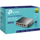 TP-Link TL-SF1005P No administrado Fast Ethernet (10/100) Energía sobre Ethernet (PoE) Negro, Interruptor/Conmutador No administrado, Fast Ethernet (10/100), Bidireccional completo (Full duplex), Energía sobre Ethernet (PoE)