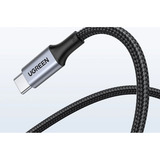 UGREEN 70427 cable USB USB 2.0 1 m USB C 0,48 Gbit/s 100 W Negro, Plata negro, 1 m, USB C, USB C, USB 2.0, 0,48 Gbit/s, Negro, Plata