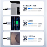 UGREEN 70427 cable USB USB 2.0 1 m USB C 0,48 Gbit/s 100 W Negro, Plata negro, 1 m, USB C, USB C, USB 2.0, 0,48 Gbit/s, Negro, Plata