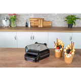 Unold 48245, Gofrera acero fino/Negro