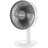 Unold Breezy, Ventilador blanco/Gris, Ventilador con aspas para el hogar, Gris, Blanco, Mesa, Plástico, Botones, Blanco