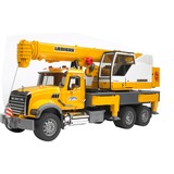 bruder MACK Granite Liebherr crane truck vehículo de juguete, Automóvil de construcción amarillo/Gris, 4 año(s), ABS sintéticos, Negro, Amarillo