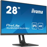 iiyama ProLite XUB2893UHSU-B1 pantalla para PC 71,1 cm (28") 3840 x 2160 Pixeles 4K Ultra HD LED Negro, Monitor LED negro, 71,1 cm (28"), 3840 x 2160 Pixeles, 4K Ultra HD, LED, 3 ms, Negro