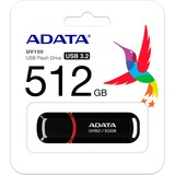 ADATA AUV150-512G-RBK, Lápiz USB negro/Rojo