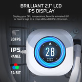 Corsair NAUTILUS RS módulo LCD, Pantalla blanco