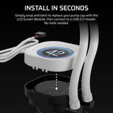 Corsair NAUTILUS RS módulo LCD, Pantalla blanco