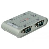 DeLOCK 4 Port USB 2.0 Serial Hub Plata, Adaptador plateado, Plata, Windows 2000/XP/Server 2003/Vista, USB 2.0, Serial