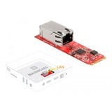 DeLOCK Convertidor M.2 Key B+M conector a 1 x RJ45 puerto LAN 2,5 Gigabit horizontal, Adaptador de red 