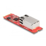 DeLOCK Convertidor M.2 Key B+M conector a 1 x RJ45 puerto LAN 2,5 Gigabit horizontal, Adaptador de red 