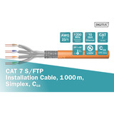 Digitus Cable de instalación profesional Cat.7 S/FTP simplex, Cca naranja