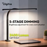 Digitus Lámpara de escritorio LED, Luz de LED negro