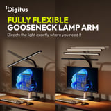 Digitus Lámpara de escritorio LED, Luz de LED negro