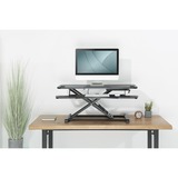 Digitus Módulo adicional ergonómico para escritorio, Soporte de monitor negro, Independiente, Ajustes de altura, Negro