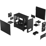 Fractal Design Pop Mini Silent Mini Tower Negro, Cajas de torre negro, Mini Tower, PC, Negro, micro ATX, Mini-ITX, Acero, 17 cm