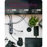 ICY BOX IB-HUB1742CR-C2PD USB 3.2 Gen 2 (3.1 Gen 2) Type-A + Type-C 10000 Mbit/s Negro, Estación de acoplamiento celeste, USB 3.2 Gen 2 (3.1 Gen 2) Type-A + Type-C, USB 3.2 Gen 2 (3.1 Gen 2) Type-A, USB 3.2 Gen 2 (3.1 Gen 2) Type-C, MicroSD (TransFlash), MicroSDHC, MicroSDXC, SD, SDHC, SDXC, 10000 Mbit/s, Negro, Aluminio