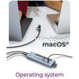 ICY BOX IB-HUB1742CR-C2PD USB 3.2 Gen 2 (3.1 Gen 2) Type-A + Type-C 10000 Mbit/s Negro, Estación de acoplamiento celeste, USB 3.2 Gen 2 (3.1 Gen 2) Type-A + Type-C, USB 3.2 Gen 2 (3.1 Gen 2) Type-A, USB 3.2 Gen 2 (3.1 Gen 2) Type-C, MicroSD (TransFlash), MicroSDHC, MicroSDXC, SD, SDHC, SDXC, 10000 Mbit/s, Negro, Aluminio