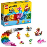 LEGO Classic 11018 Diversión Oceánica, Caja de Ladrillos con 6 Figuras de Animales Marinos, un Dron y un Barco Vikingo, Juego de Construcción para Niños, Juegos de construcción Caja de Ladrillos con 6 Figuras de Animales Marinos, un Dron y un Barco Vikingo, Juego de Construcción para Niños, Juego de construcción, 4 año(s), Plástico, 333 pieza(s), 438 g