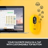 Logitech POP ratón Oficina Ambidextro RF Wireless + Bluetooth Óptico 4000 DPI amarillo/Negro, Ambidextro, Óptico, RF Wireless + Bluetooth, 4000 DPI, Amarillo