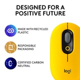 Logitech POP ratón Oficina Ambidextro RF Wireless + Bluetooth Óptico 4000 DPI amarillo/Negro, Ambidextro, Óptico, RF Wireless + Bluetooth, 4000 DPI, Amarillo