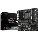 MSI B550M PRO-VDH placa base AMD B550 Zócalo AM4 micro ATX negro, AMD, Zócalo AM4, AMD Ryzen™ 5, AMD Ryzen™ 7, 3rd Generation AMD Ryzen™ 9, DDR4-SDRAM, 128 GB, DIMM