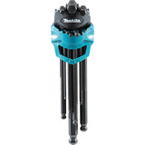 Makita Juego de llaves Allen 9 piezas, Destornillador azul/Negro