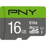 PNY Elite microSD 16 GB, Tarjeta de memoria gris/Verde