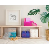 Room Copenhagen LEGO Ladrillo de almacenamiento 4 tapa superior con purpurina, Caja de depósito transparente