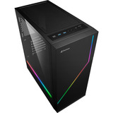 Sharkoon RGB FLOW Reacondicionado, Cajas de torre negro