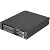 SilverStone SST-FS202B caja para disco duro externo 2.5" Carcasa de disco duro/SSD Negro, Chasis intercambiable negro, 2.5", SAS, SATA, SATA, Carcasa de disco duro/SSD, Negro, Aluminio