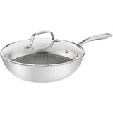 Tefal Eternal Mesh Sartén para wok/sofrito Alrededor, Pan acero fino, Alrededor, Sartén para wok/sofrito, Acero inoxidable, Acero inoxidable, 250 °C, Aluminio, Acero inoxidable