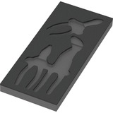 Wera 9880 Inserto de espuma para juego de alicates KNIPEX 1, vacío, Depósito negro/Gris
