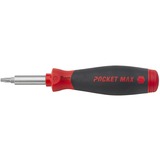 Wiha Destornillador con cargador de puntas PocketMax magnético negro/Rojo